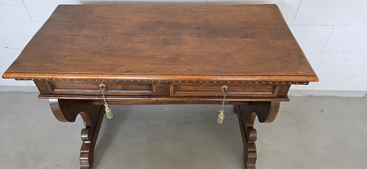 Fratina desk in walnut with secret compartment, late 19th century 7