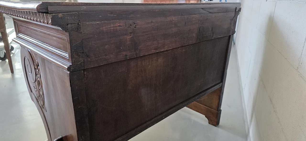 Fratina desk in walnut with secret compartment, late 19th century 10