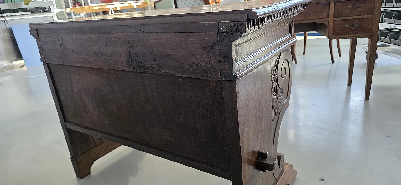 Fratina desk in walnut with secret compartment, late 19th century 11