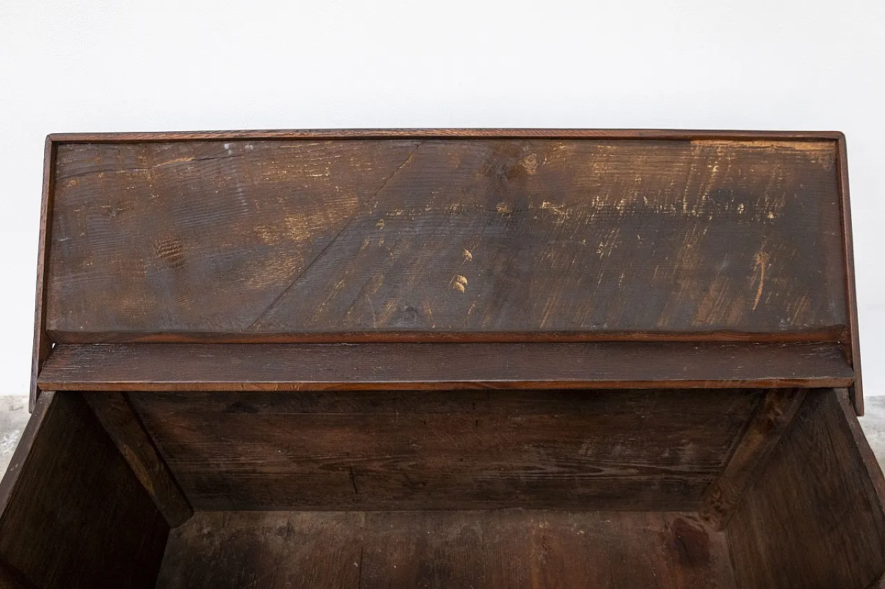 Cassone in legno di rovere massello, '900 4