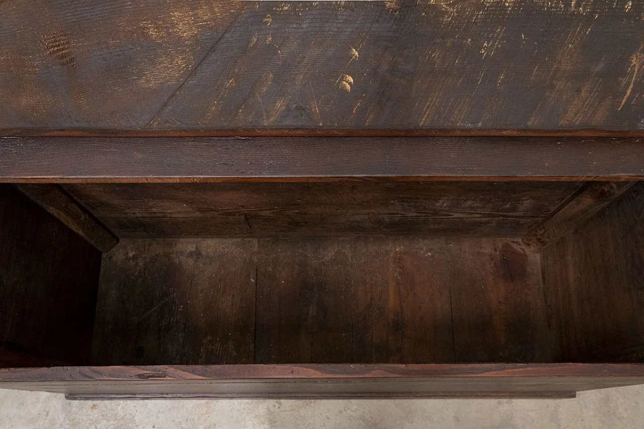 Cassone in legno di rovere massello, '900 5