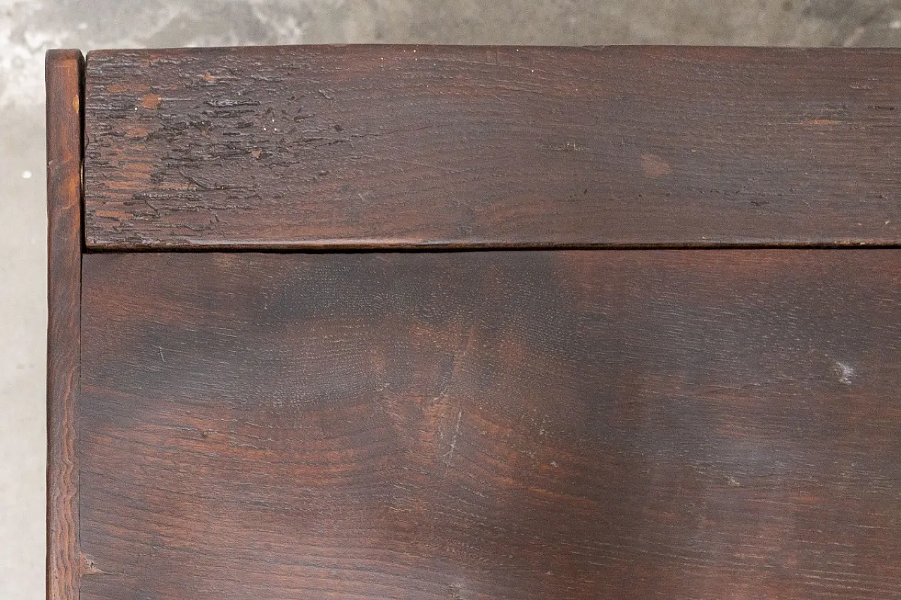 Cassone in legno di rovere massello, '900 8