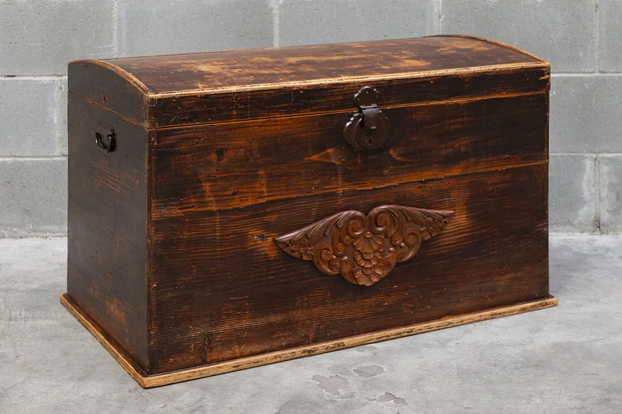 Baule in legno di abete e pioppo, '900 2