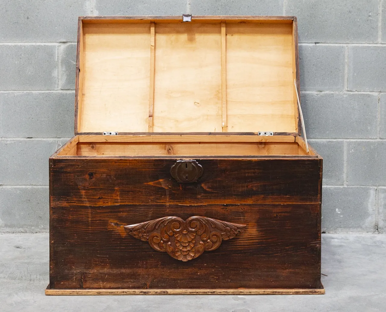 Baule in legno di abete e pioppo, '900 4