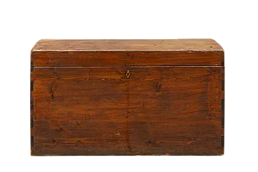 Baule in legno di pioppo massello, '900