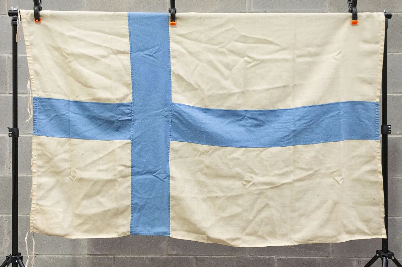 Bandiera della Finlandia in cotone F.&A. F.lli Bianchi Bologna, '900 3