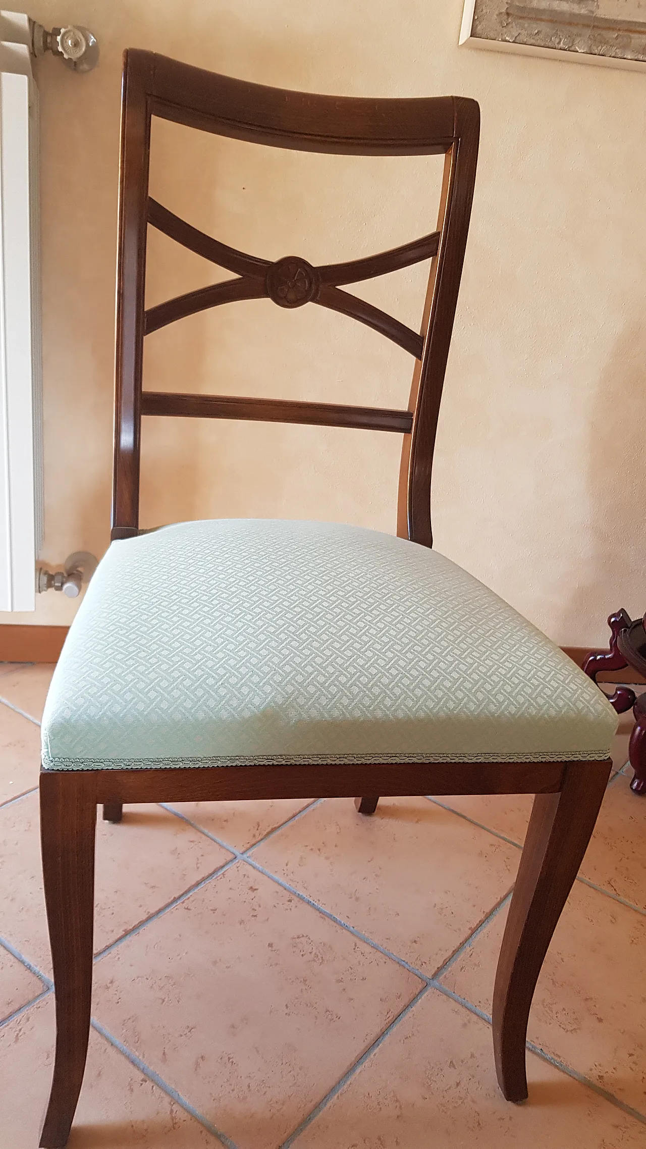 6 Empire style chairs in walnut, 20th century 2