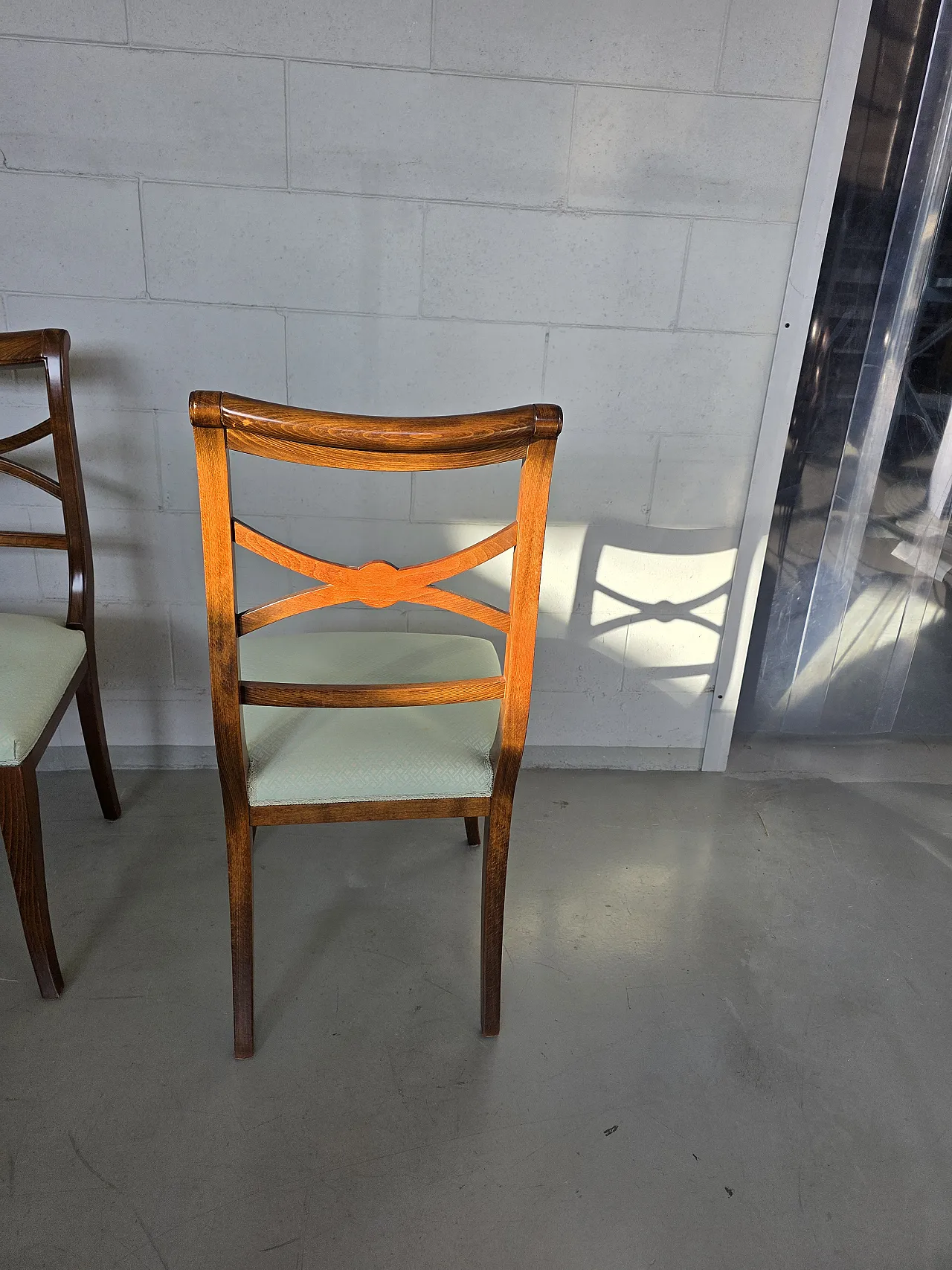 6 Empire style chairs in walnut, 20th century 9