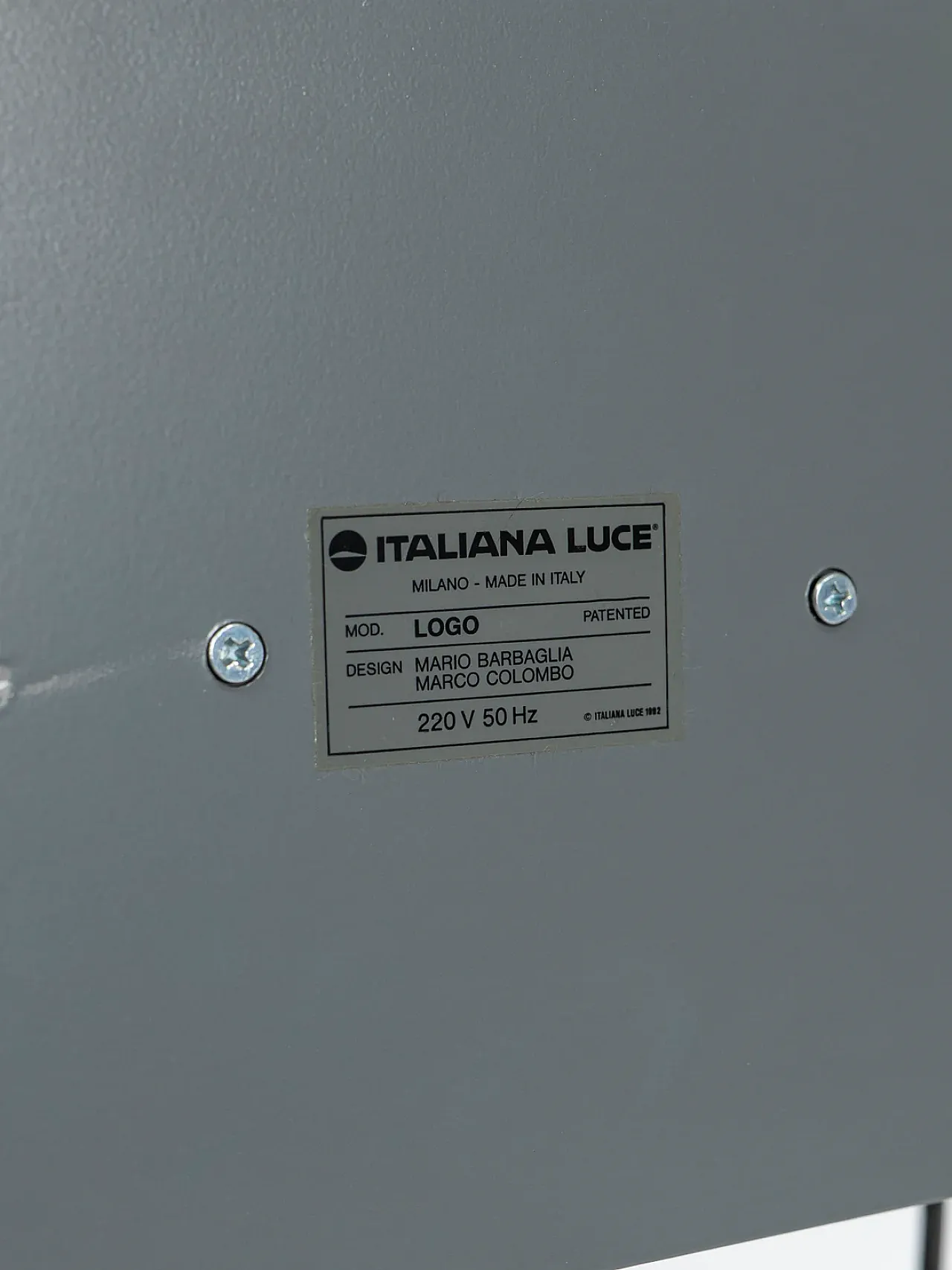 Lampada Logo di M. Colombo e M. Barbaglia per Italiana Luce, anni '90 8