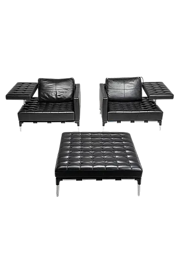 Set in pelle Prive di Phillippe Starck per Cassina, anni '90