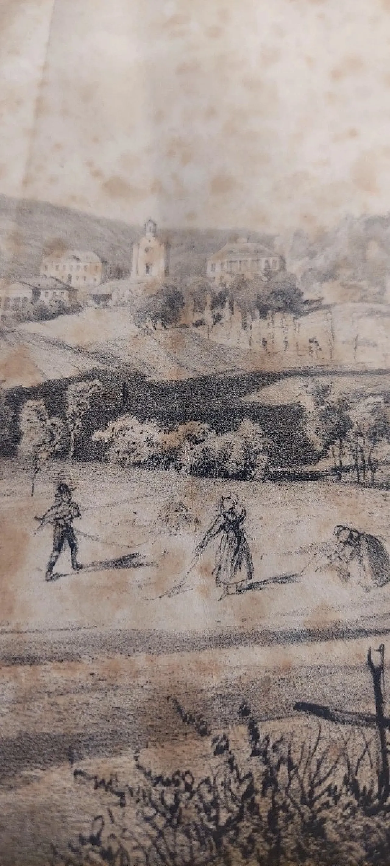 Disegno su carta con figure, Cina, Gleichenberg, '800 7