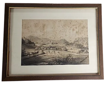 Disegno su carta con figure, Cina, Gleichenberg, '800