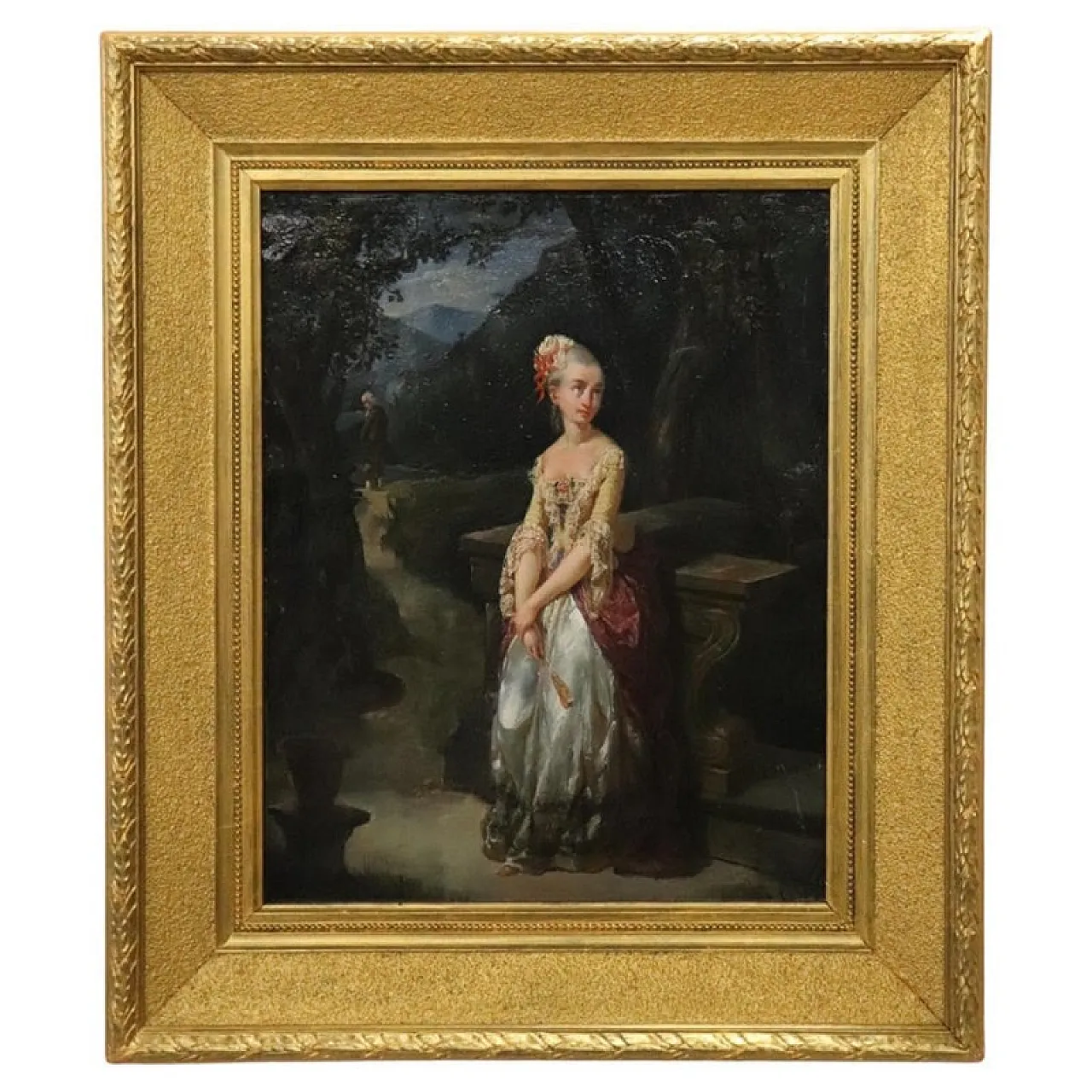 Oil painting on paper, 19th century 1