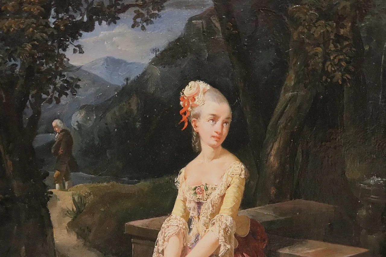 Oil painting on paper, 19th century 4