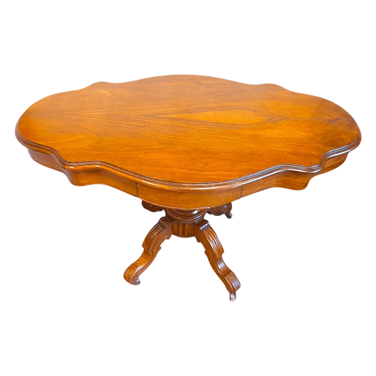 Louis Philippe table in walnut veneer, 19th century 22