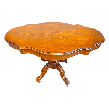 Louis Philippe table in walnut veneer, 19th century