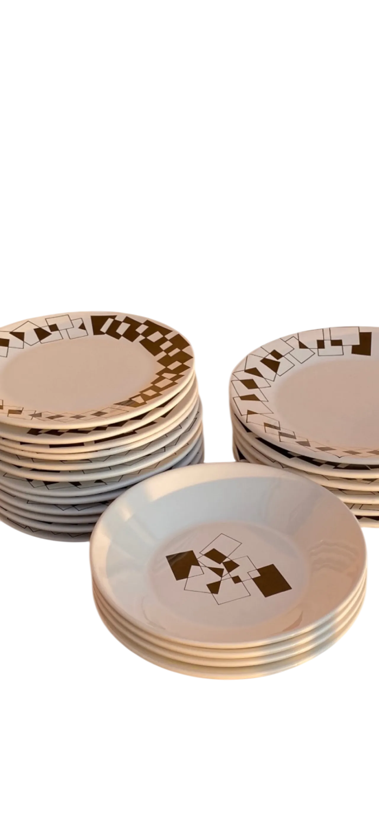 Servizio piatti di Rometti , decoro geometrico, anni '70 6