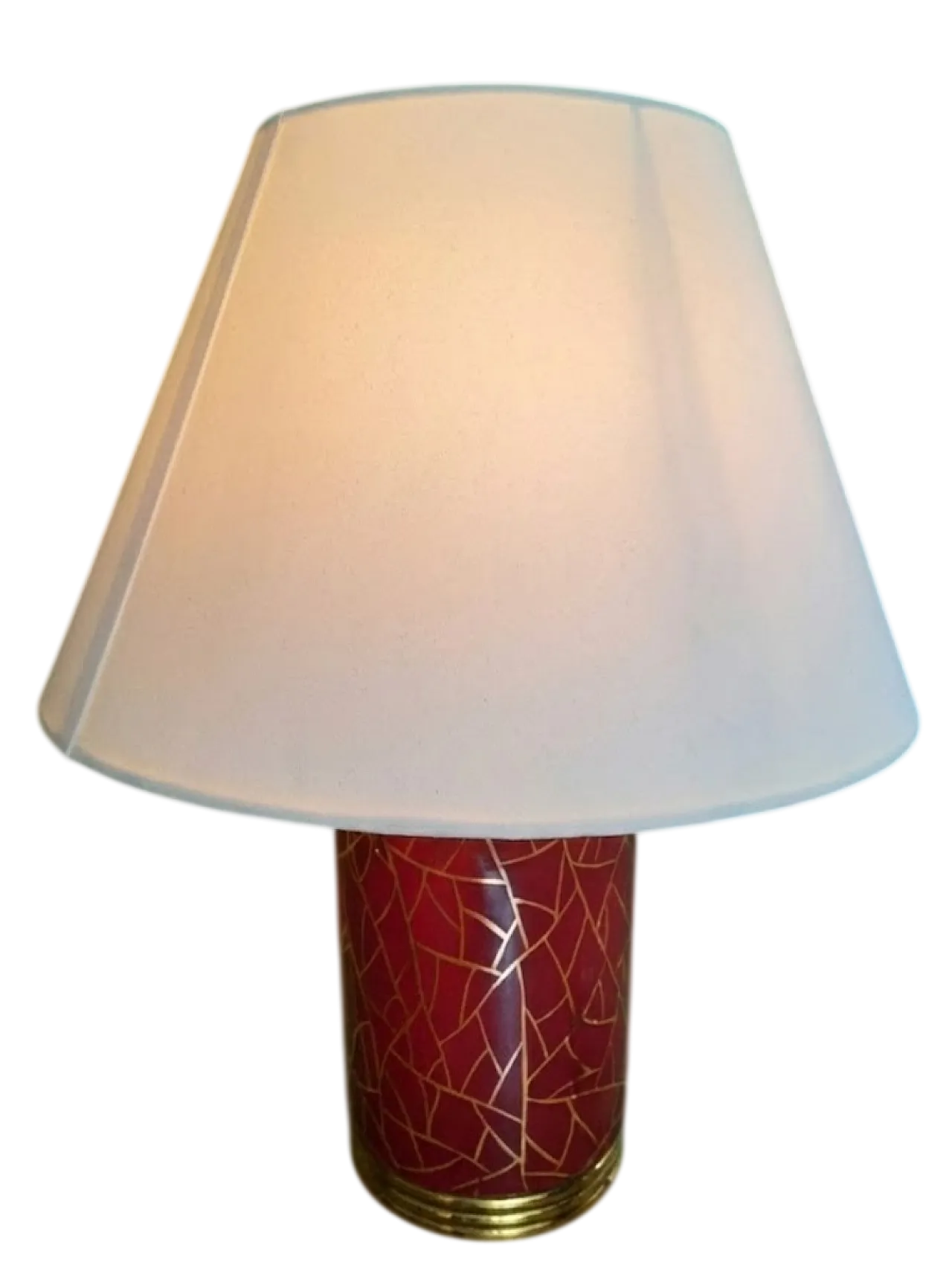 Burgundy and gold lamp, 1970s 5