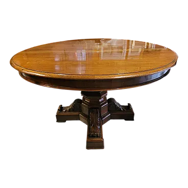 Tavolo allungabile in legno di noce, Italia