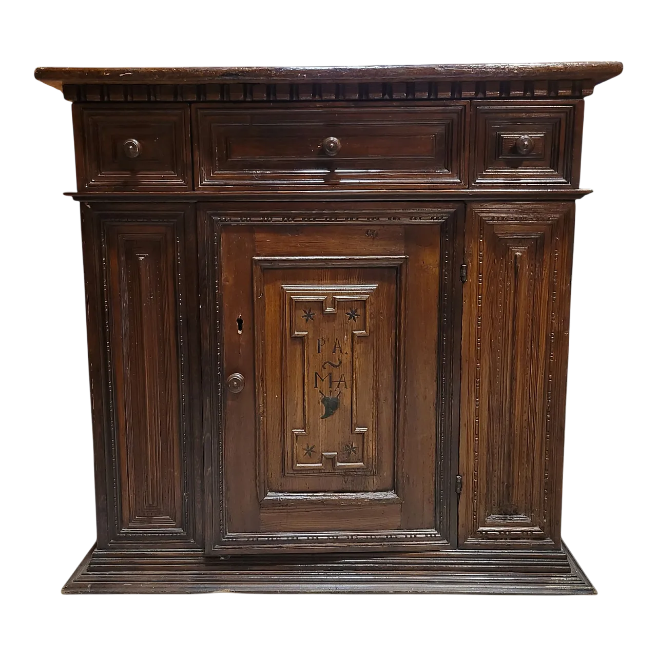 Credenzino in legno dolce, Nord Italia, di fine XVII secolo 9