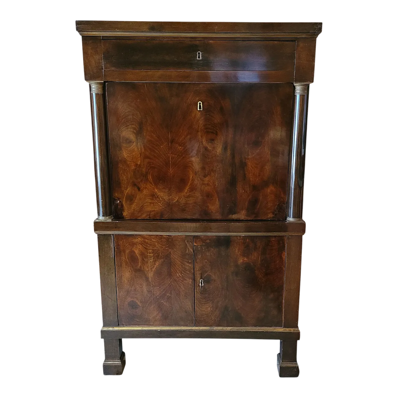 Secrétaire con cassaforte in radica, Lombardia,'800 10