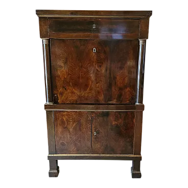 Secrétaire con cassaforte in radica, Lombardia,'800