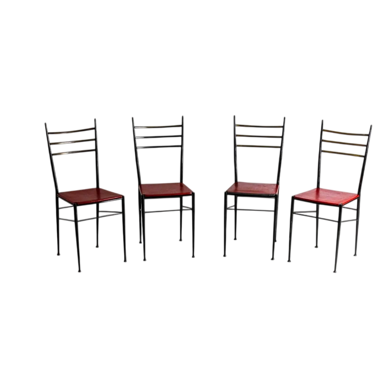 4 red chairs, 60s 5