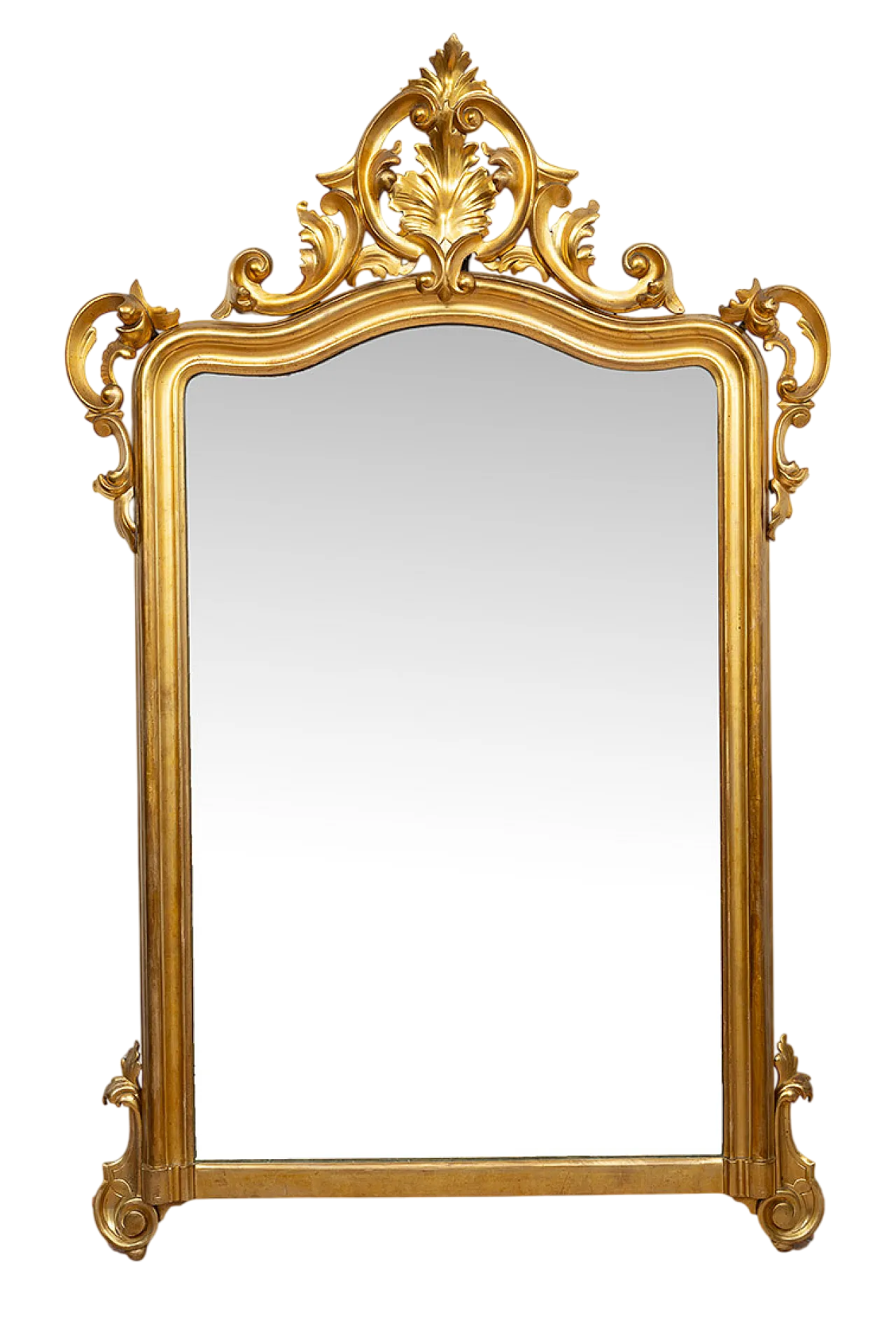 Neapolitan Louis Philippe mirror in gilded and carved wood, 20th c. 5