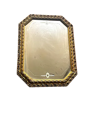 Gilded and gilded mirror, Italy, 1950s