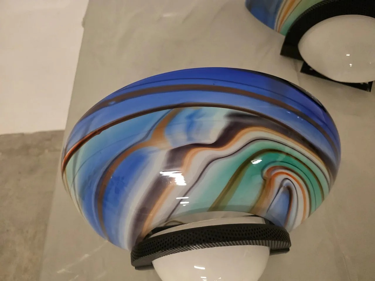 Pair of Ottavio Missoni wall lamps, late 29th century 3