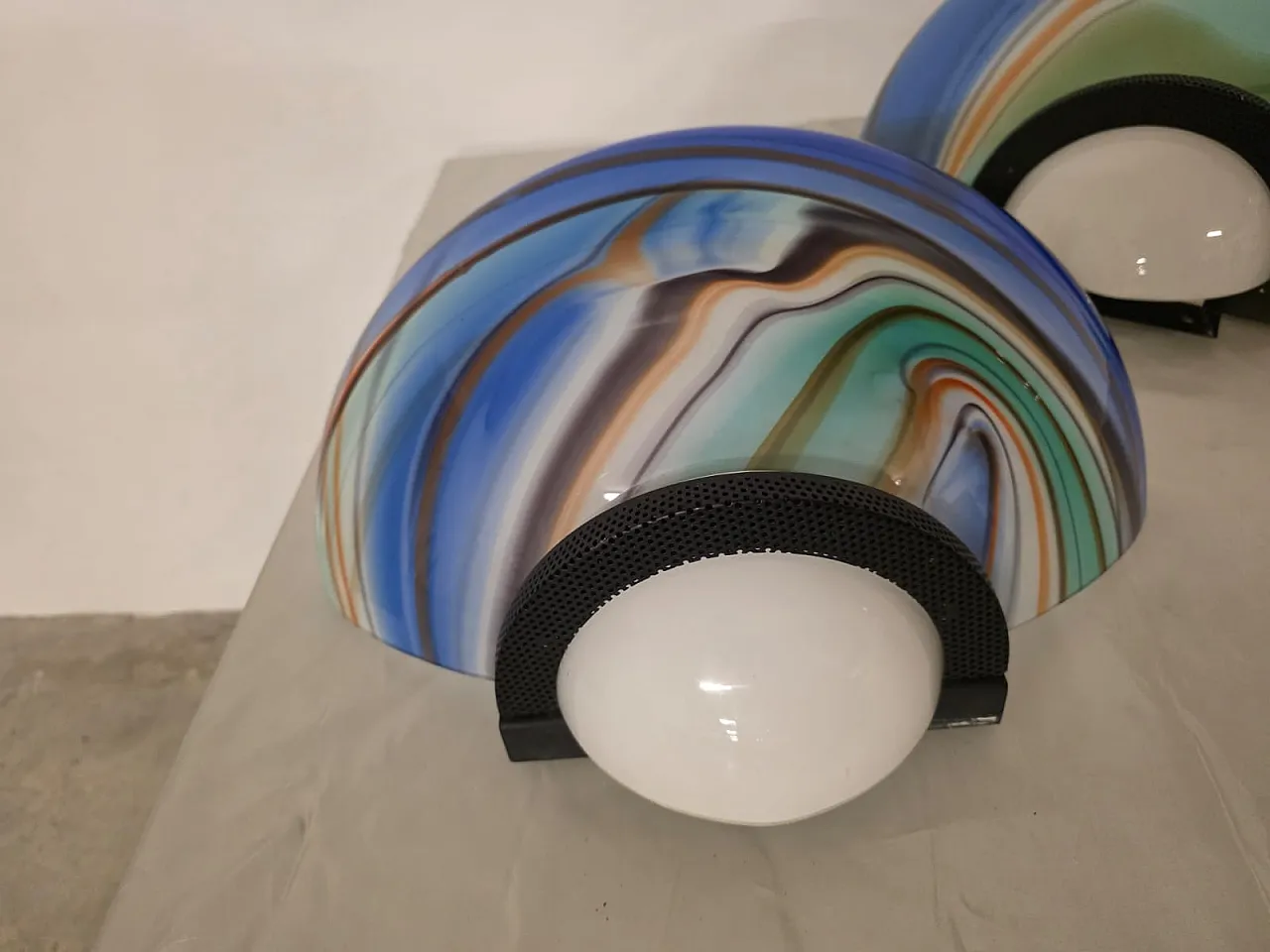 Pair of Ottavio Missoni wall lamps, late 29th century 7