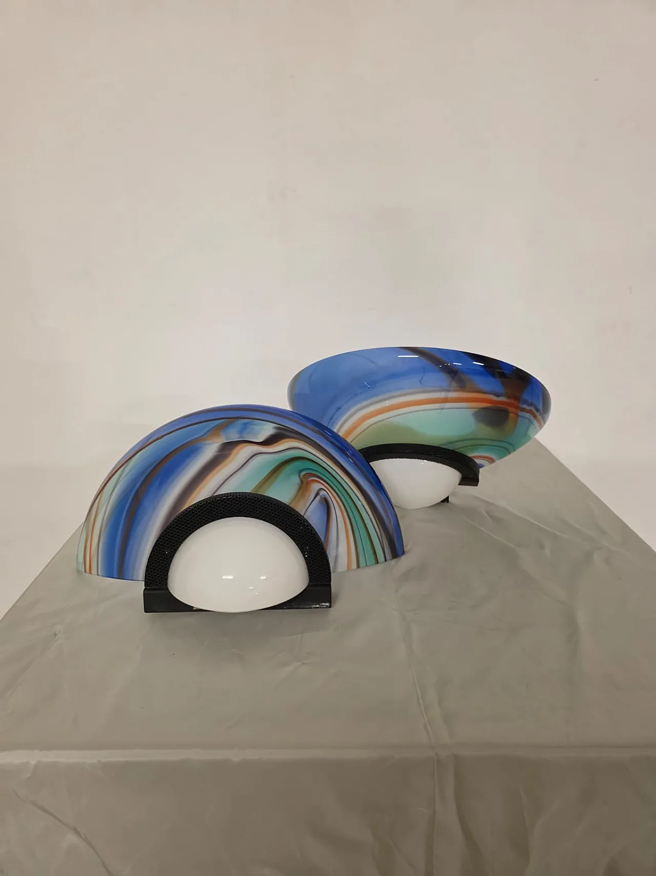 Pair of Ottavio Missoni wall lamps, late 29th century 9