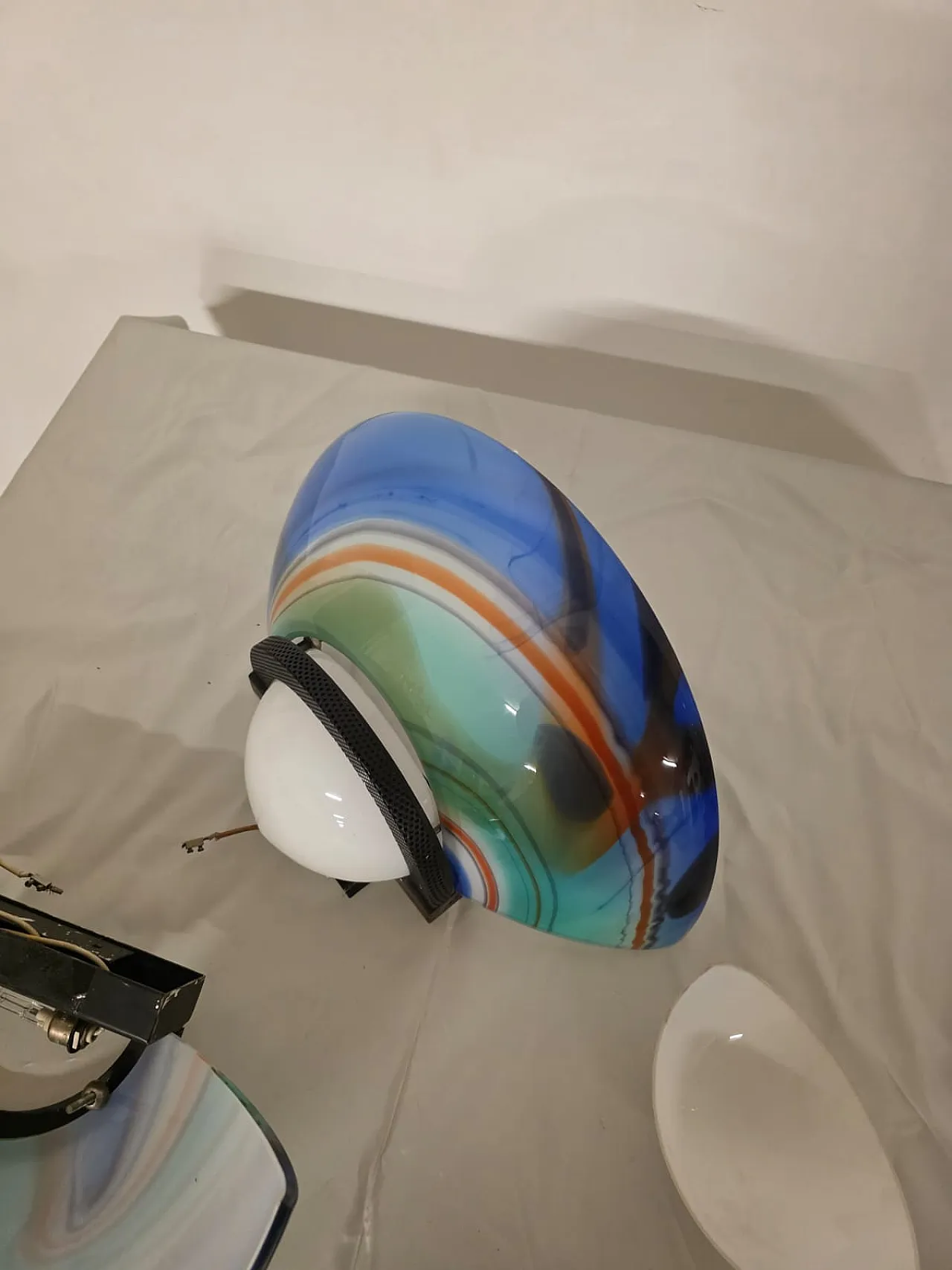 Pair of Ottavio Missoni wall lamps, late 29th century 10