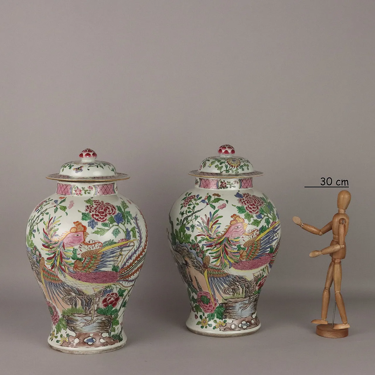 Pair of Potiches in the Manner of Edmè Samson, 19th century 2