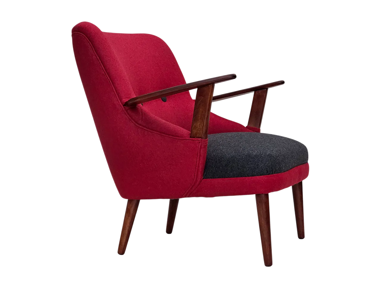 Danish reupholstered wool, 1960s 16