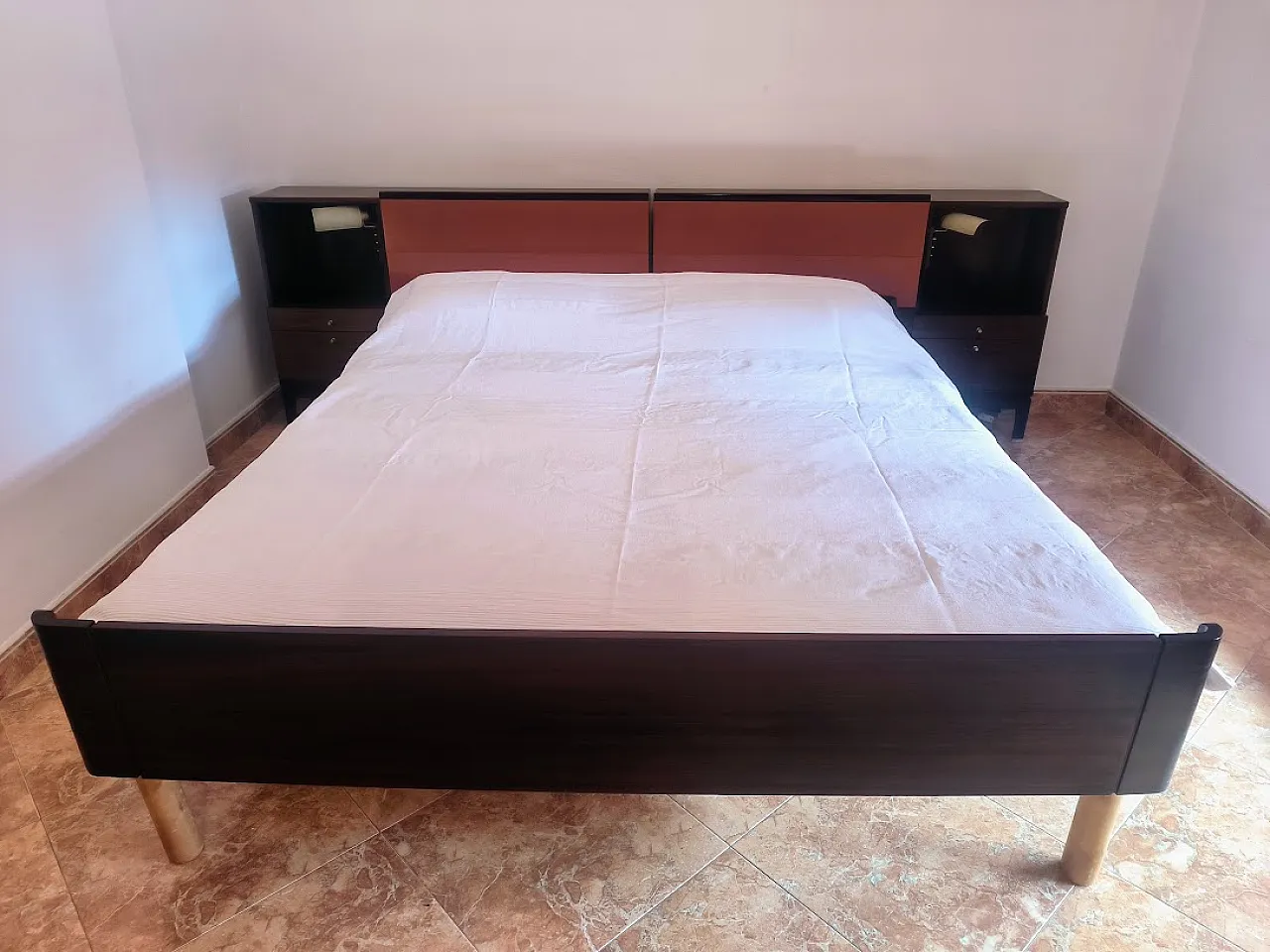 Double Bed by Ico Parisi Sarfatti light for MIM, Italy, 1960s 1