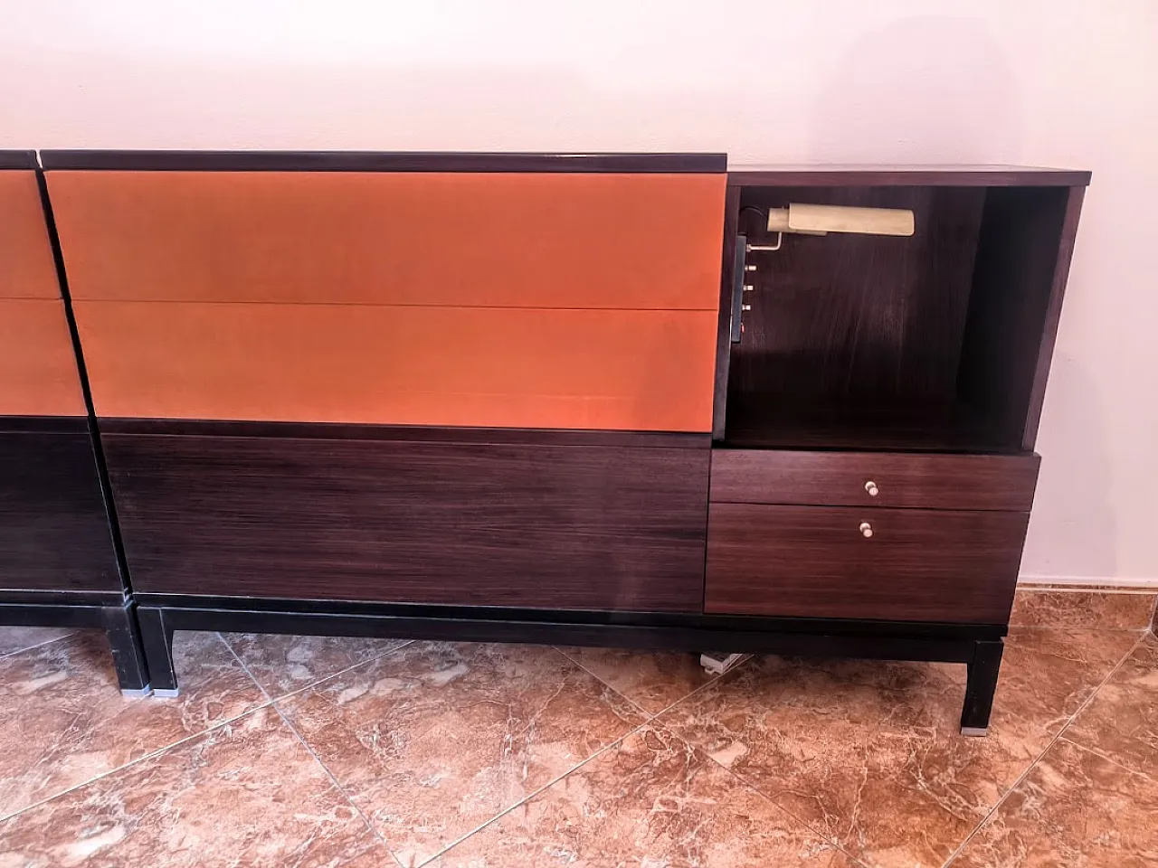 Double Bed by Ico Parisi Sarfatti light for MIM, Italy, 1960s 5