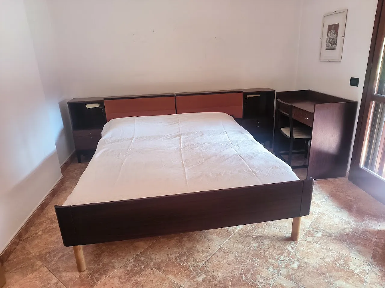 Double Bed by Ico Parisi Sarfatti light for MIM, Italy, 1960s 9