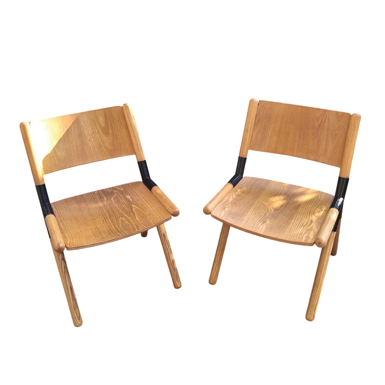 Coppia di Sedie Nodo di Mauro Pasquinelli per Tisettanta, anni '70 11