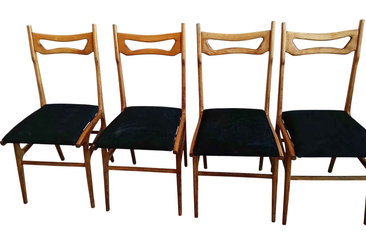 4 sedie nello stile Ico Parisi, anni '60 28