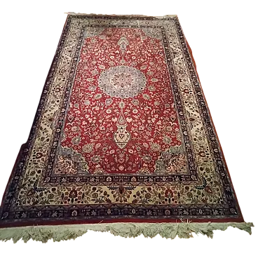 Tappeto Persiano Tabriz annodato a mano 70 raj, anni '90