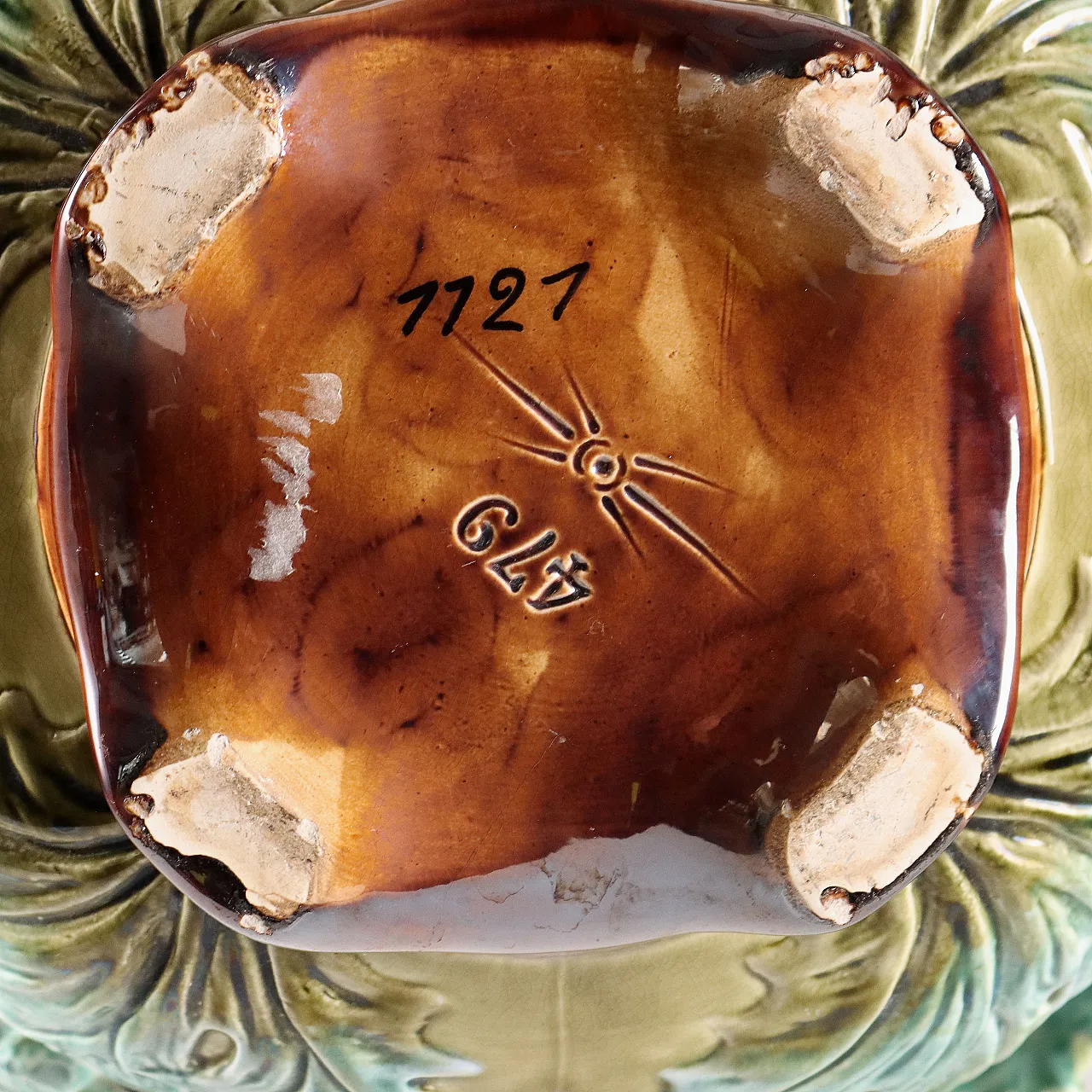 Cachepot in ceramica smaltata con decoro policromo, '900 8