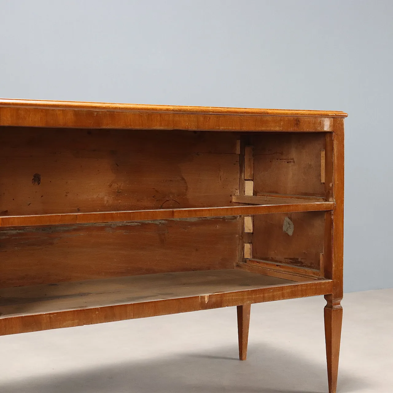 Cassettiera neoclassica in mogano, acero e bronzo, '700 9