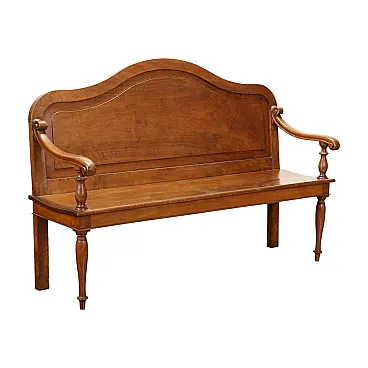 Panchina in legno di noce, metà '800