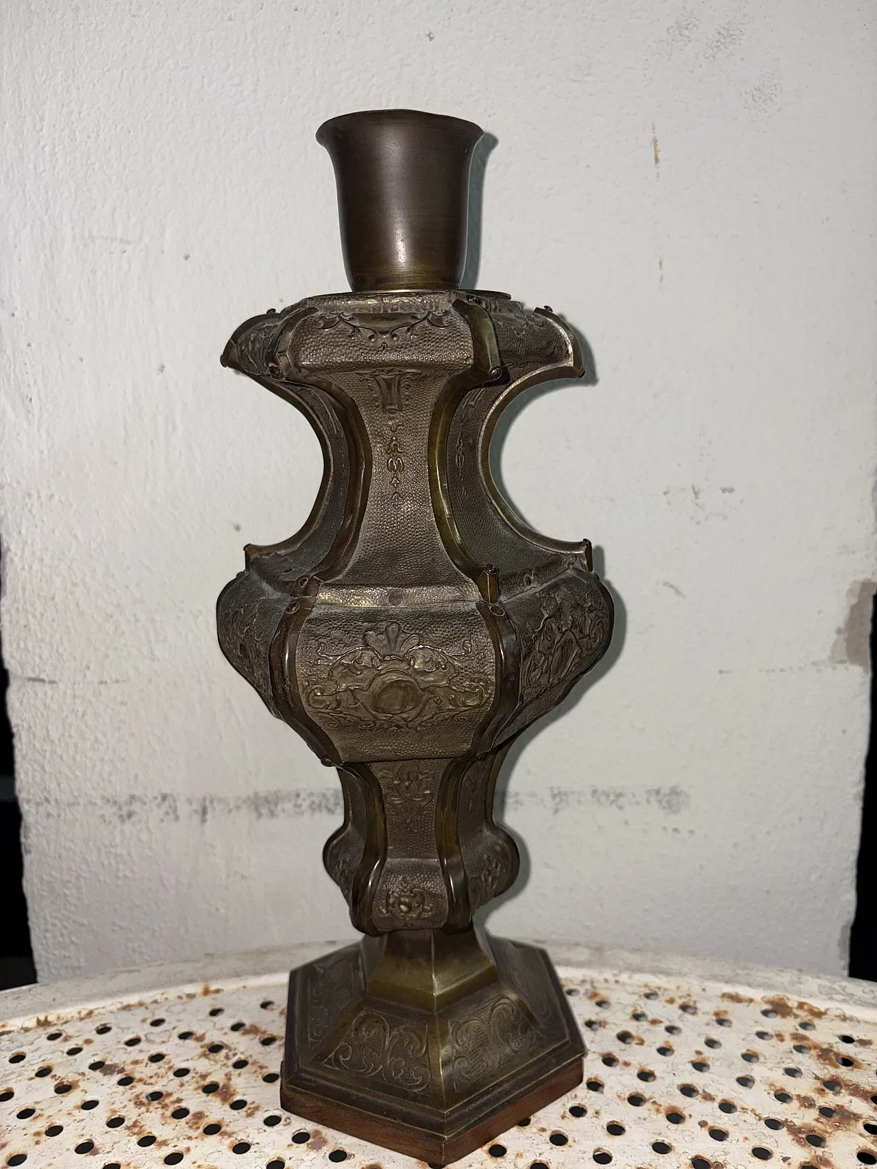 Lampada bronzo o portacandele, anni '30 3