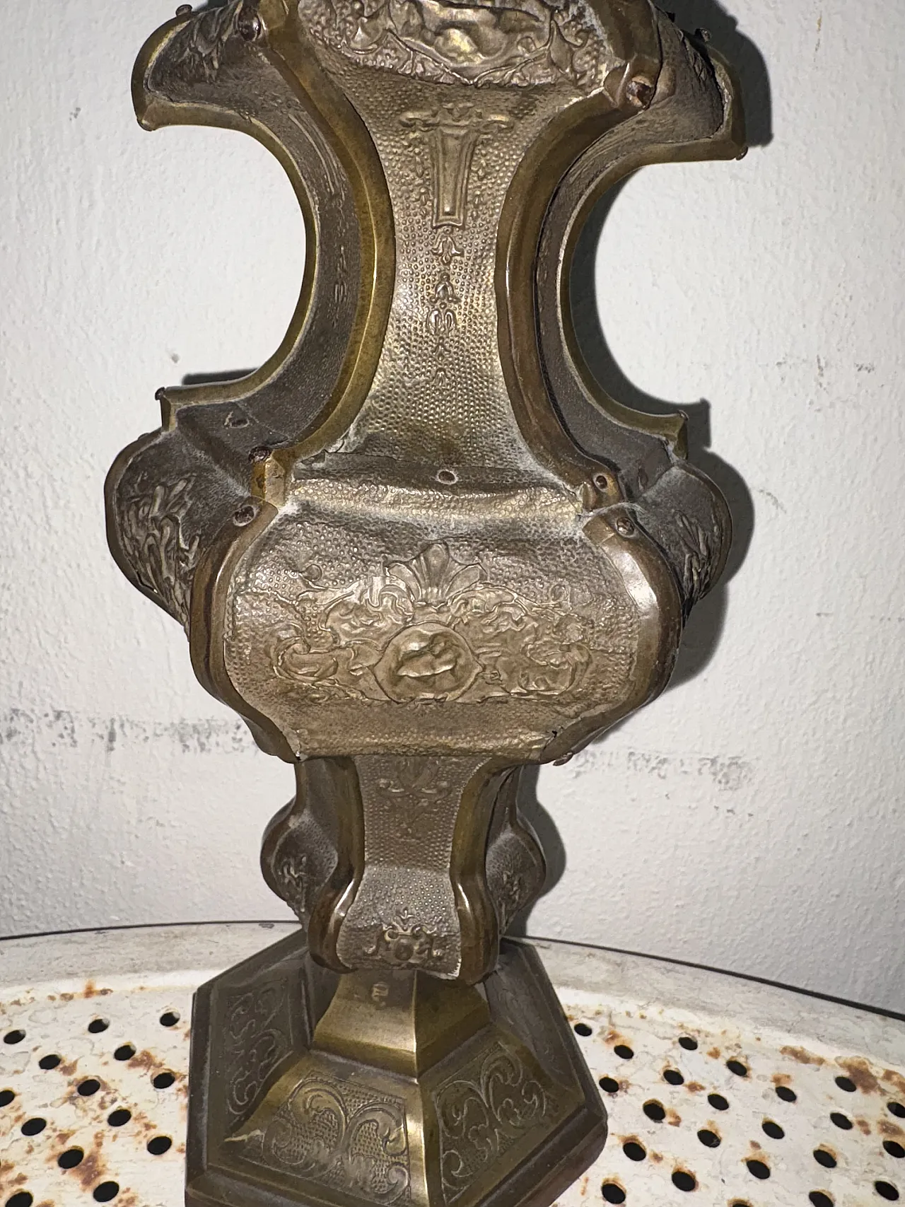 Lampada bronzo o portacandele, anni '30 5