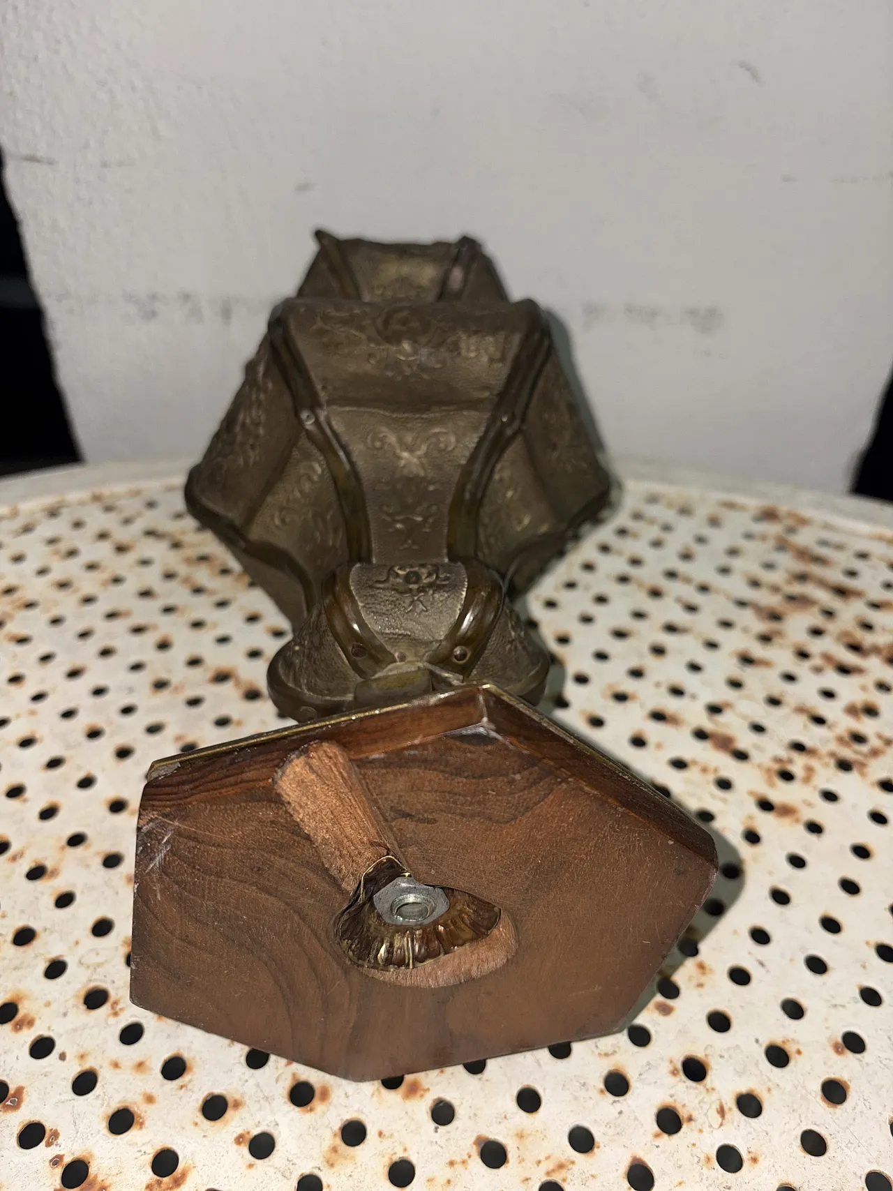 Lampada bronzo o portacandele, anni '30 7