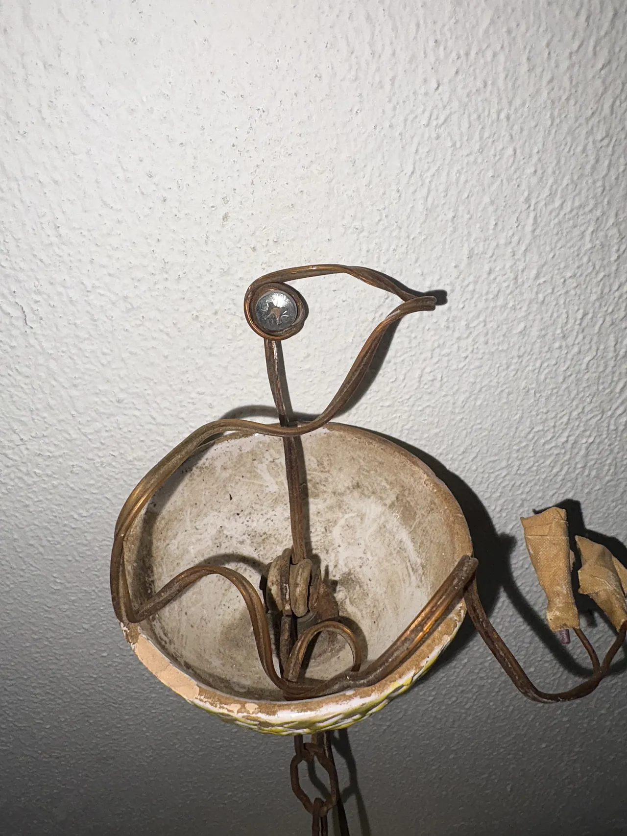 Lampadario lanterna in ceramica smaltata di Antonia Campi, anni '50 9