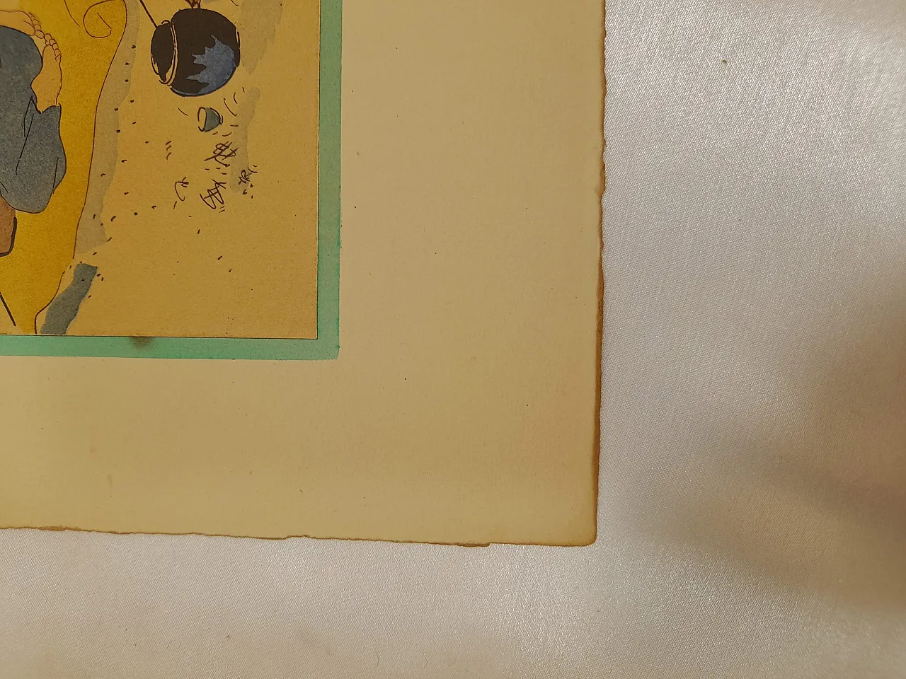 Litografia Esecuzione di un tossicodipendente di Tsuguharu Fujita 17