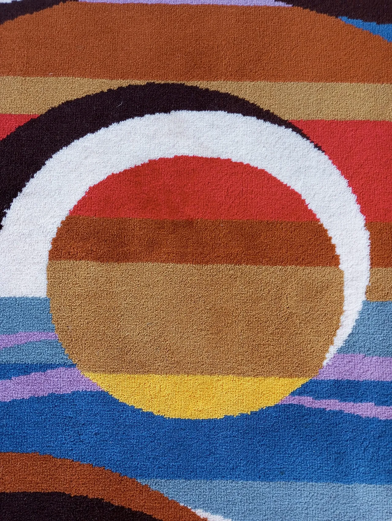 Tappeto in pura lana “sole” Italia anni’70 2